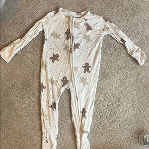 Brixton Cream and Brown Gingerbread Kids Footie